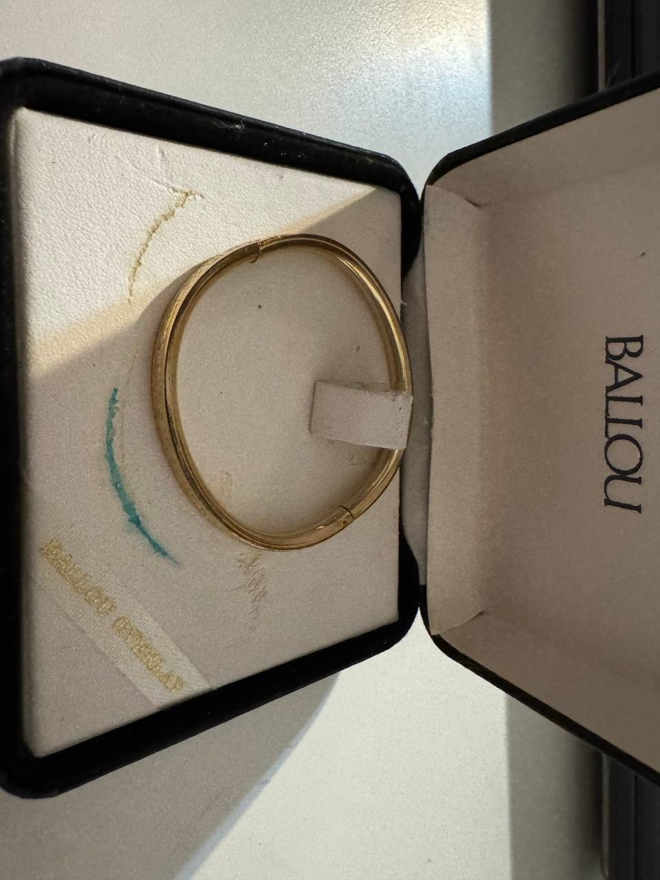 Vintage Ballou BAB Gold Filled Etched Hinged Bangle Bracelet Children’s