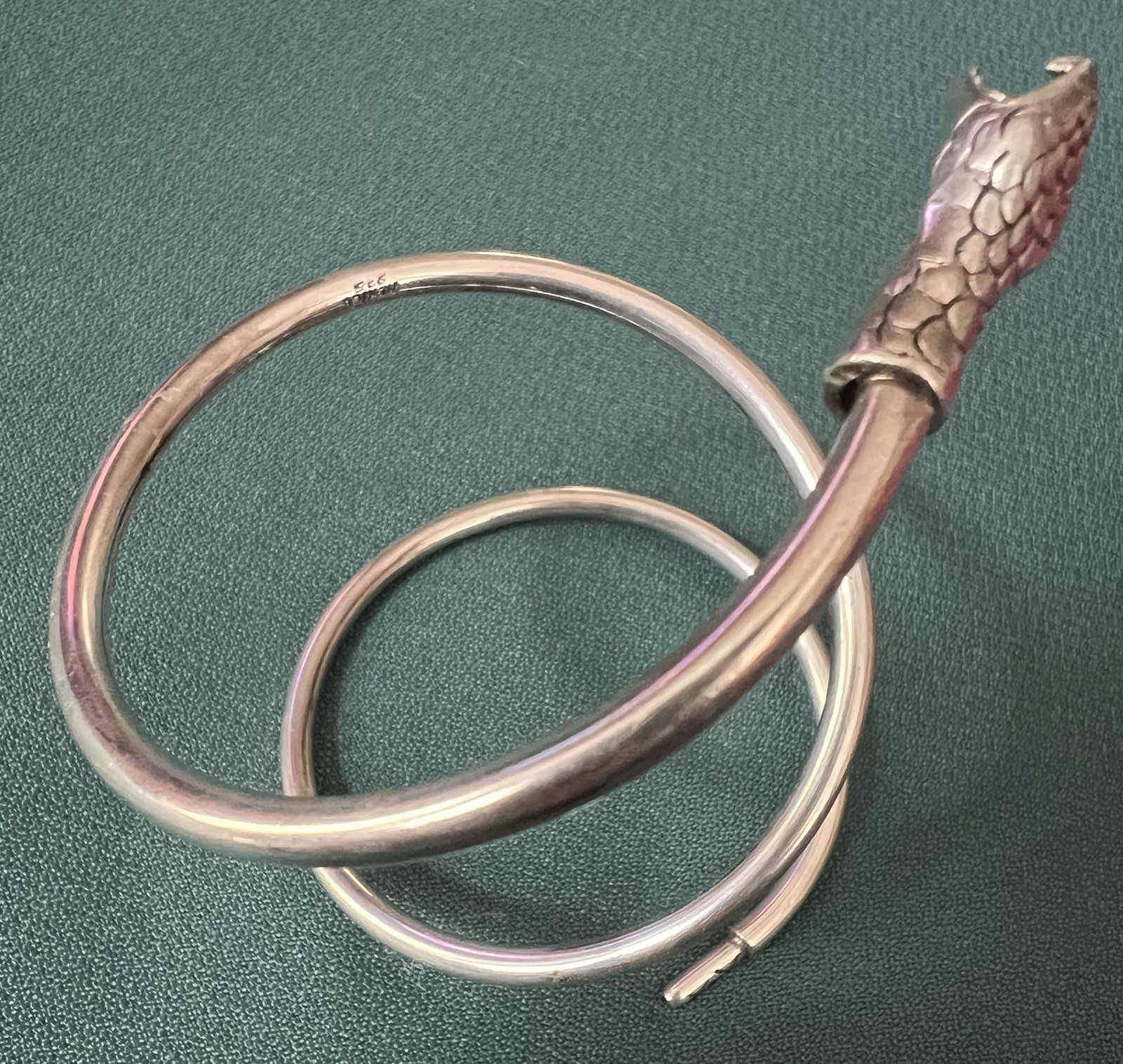 FABULOUS VINTAGE MEXICO STERLING SILVER SNAKE WRAP BRACELET