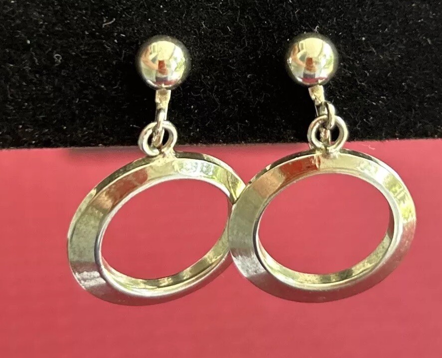 Vintage Silver Tone Screw-Back Earrings