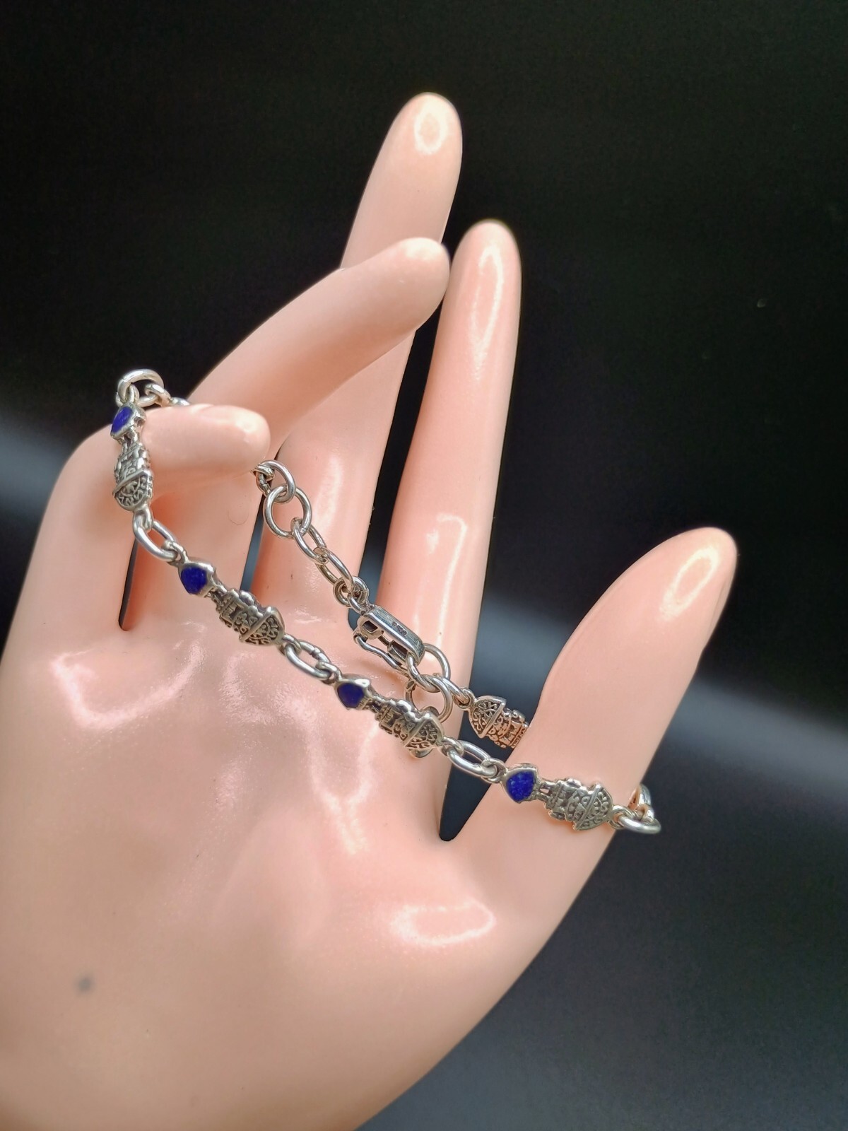 Unisex 950 Sterling Silver Tumi Bracelet from Pre-Columbian Culture