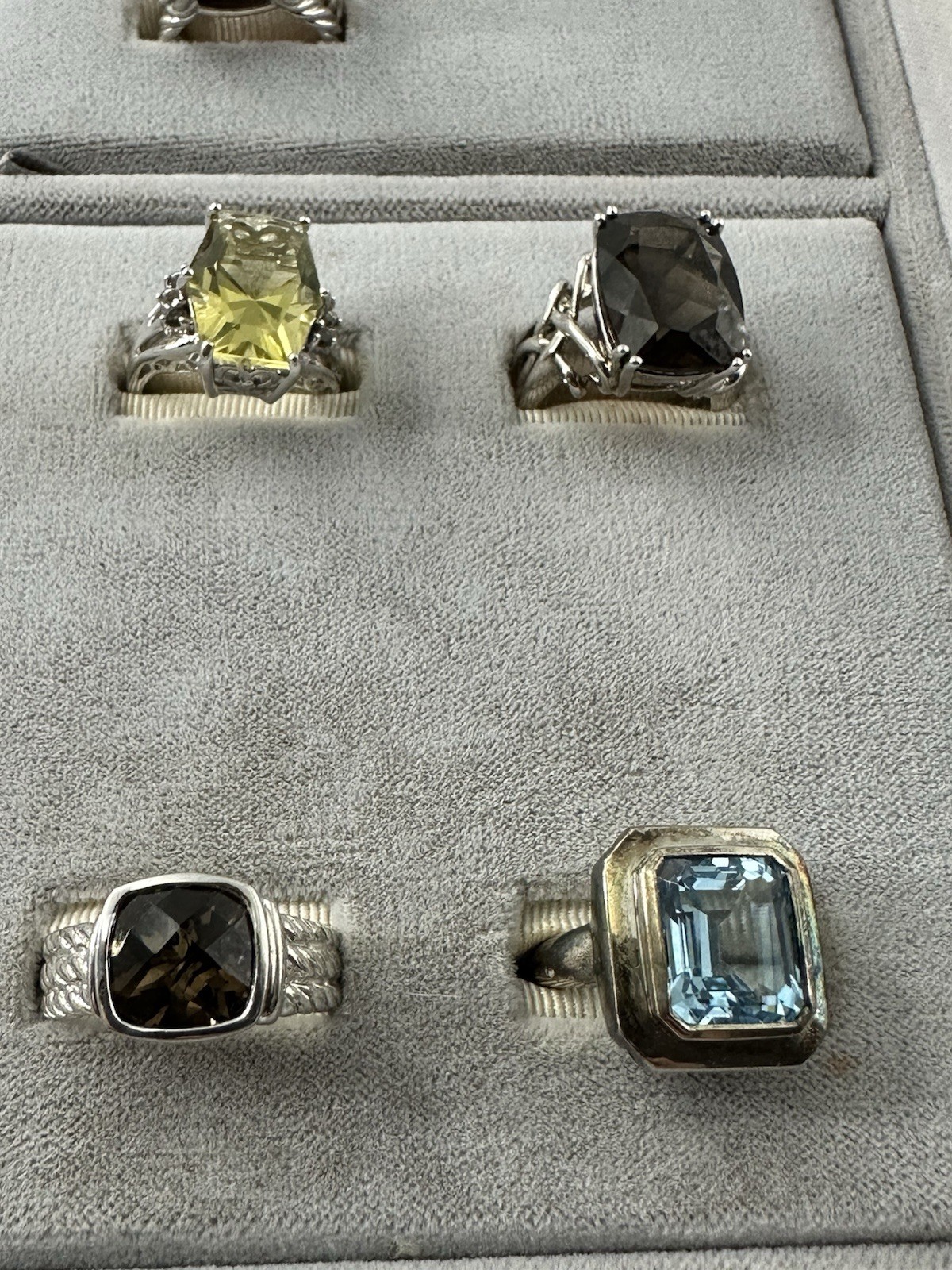 13 New Vintage Rings Resellers Mixed Lot- Various Gem Stones 925 Sterling Silver