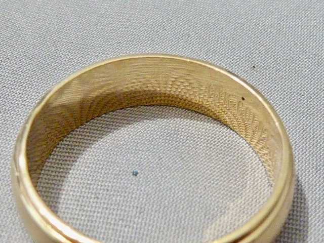 70’S NEW OLD STOCK 10K YELLOW GOLD FILLED 6 MM WIDE SIZE 9 BAND RING