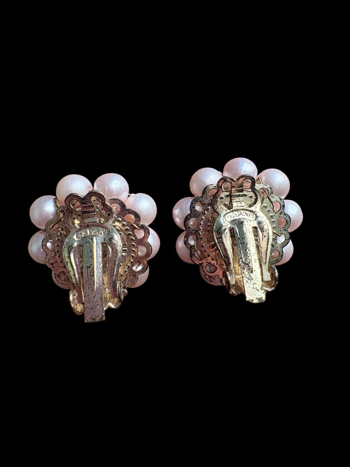 Vintage Beaded Cluster Clip On Earrings Lot 11 Japan, Hong Kong