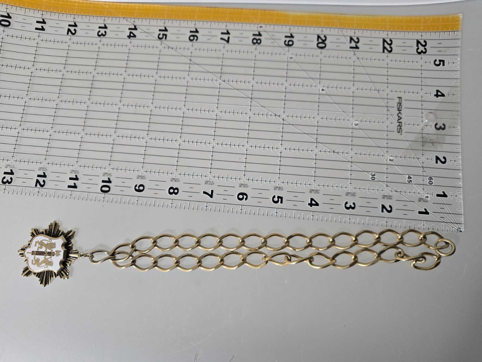 Vintage Heraldic Shield Necklace