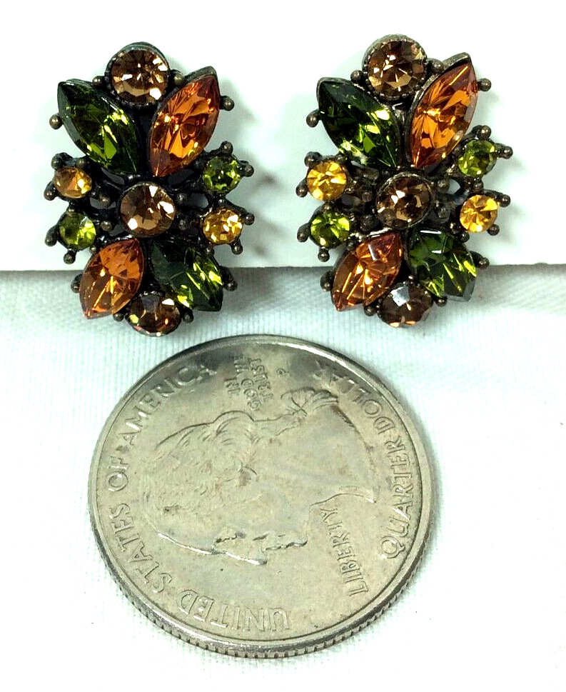 10 Pair High End Vintage Rhinestone Pearl Earring ~ Kramer NY Juliana Weiss T61