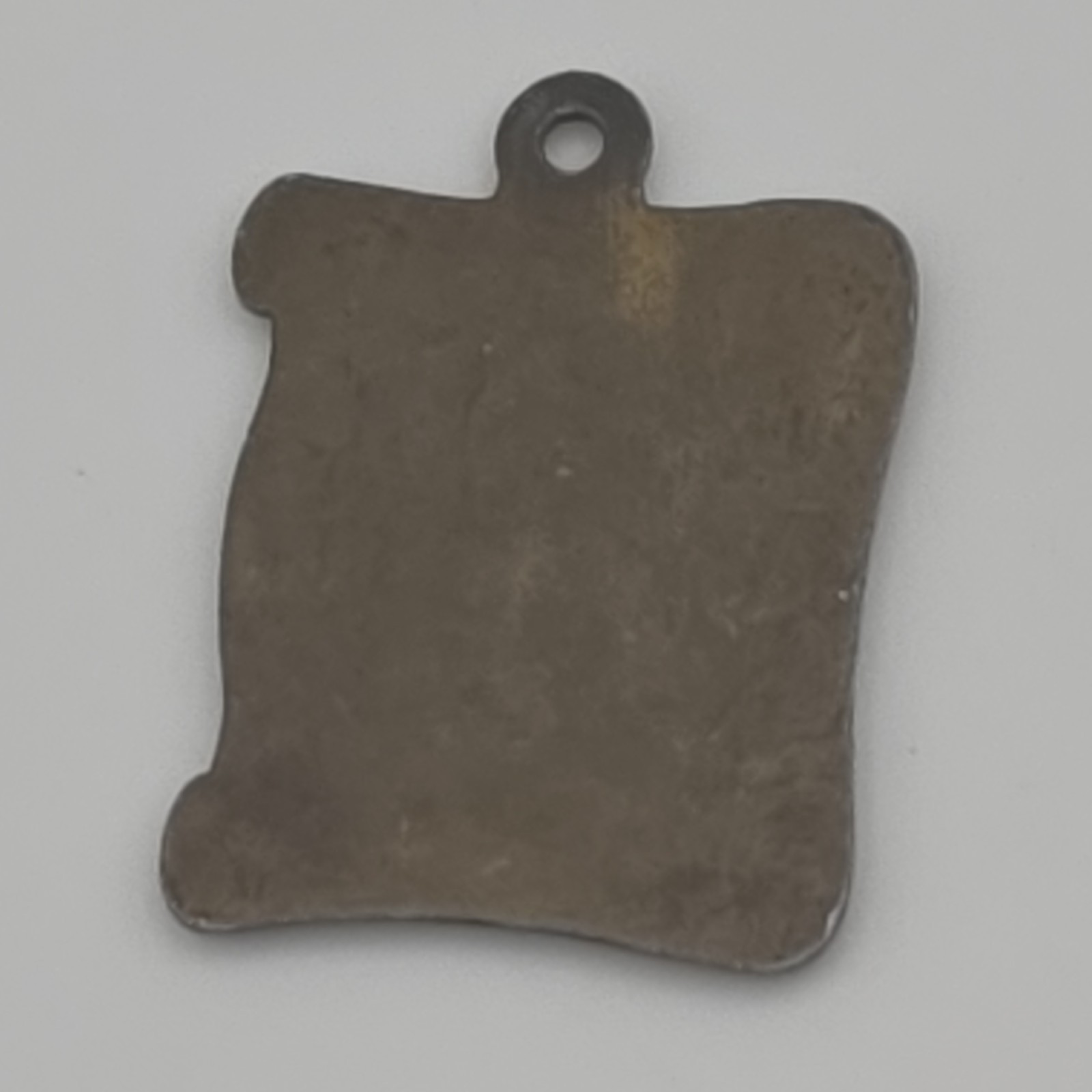 Engraved Bronze Square School Charm Pendant “Class of 76” Metal, No Stone