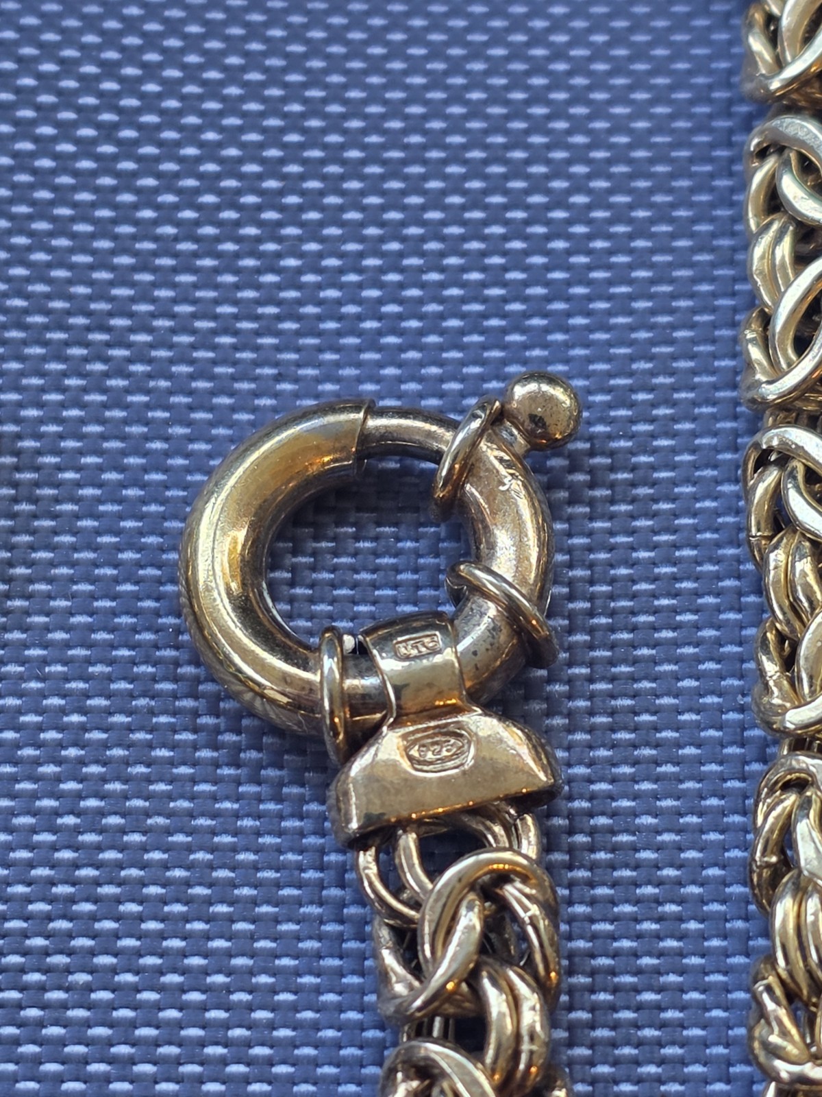 Vintage Byzantine Goldtone Silver Plated Necklace & Bracelet Set 42 Grams #7