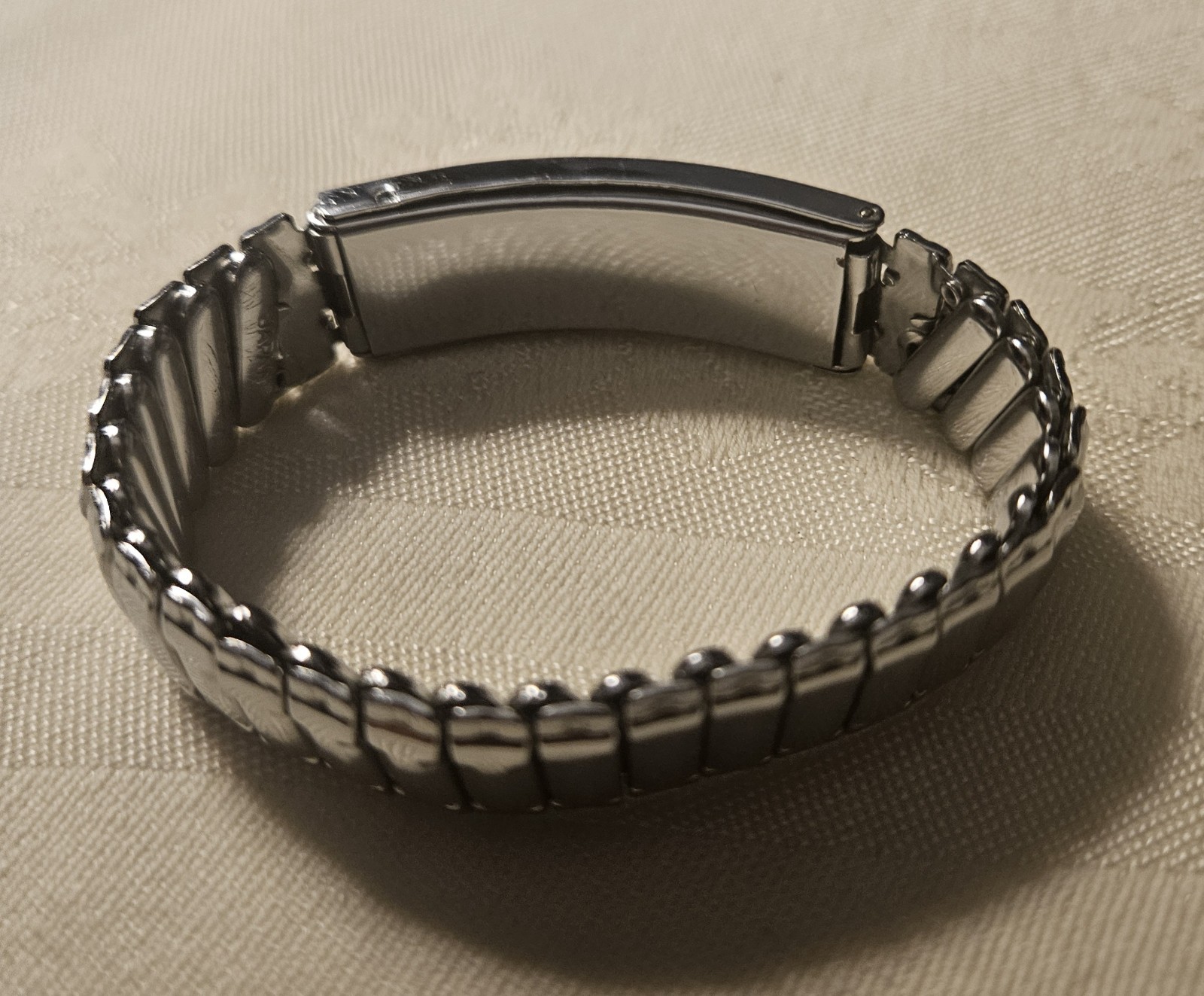 1940’s/1950’s Silver Tone ID and Photo Stretch Bracelet