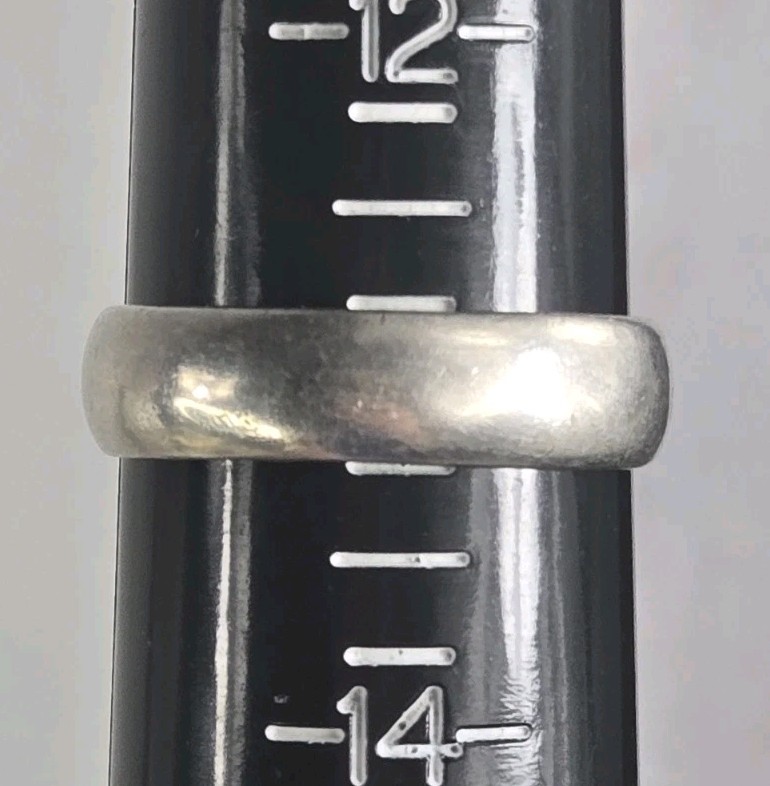 Mens Polished Band Sterling Silver Ring 925 Mexico Size 13