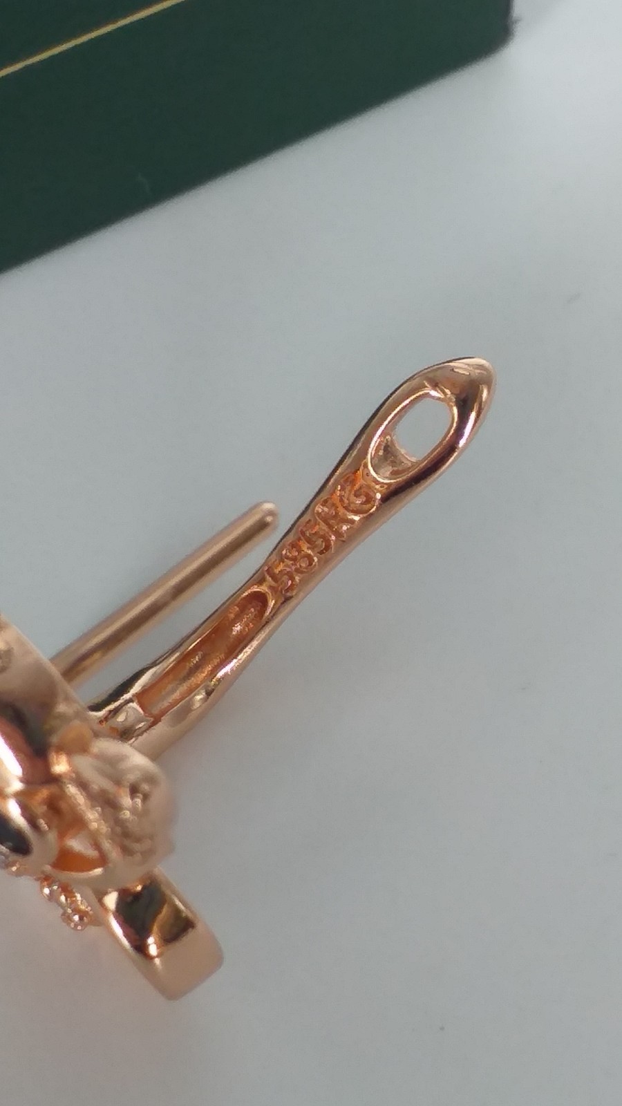 Vintage 1990s 14 Ct Rolled Gold Zircons Cat Earrings-Hallmarked 585 RG!!!