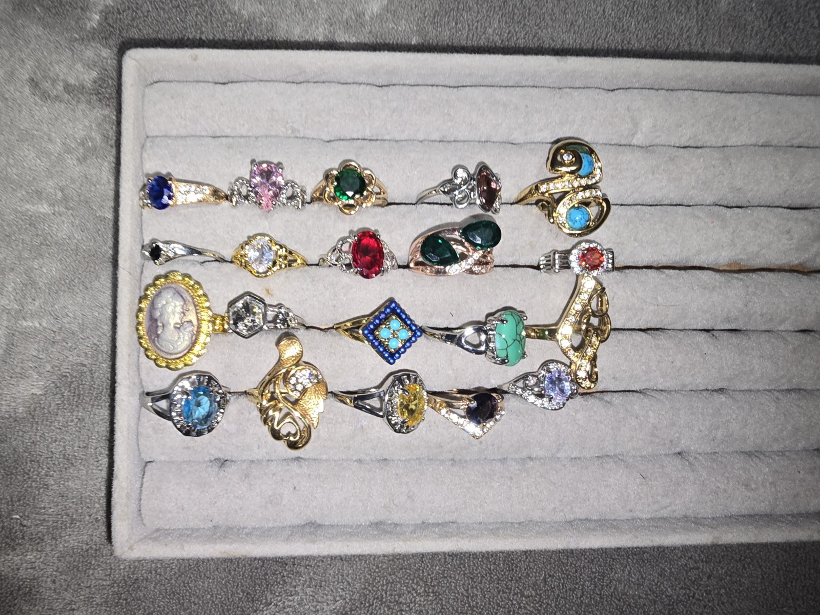 Modern Vintage 20 Piece Costume Ring Lot