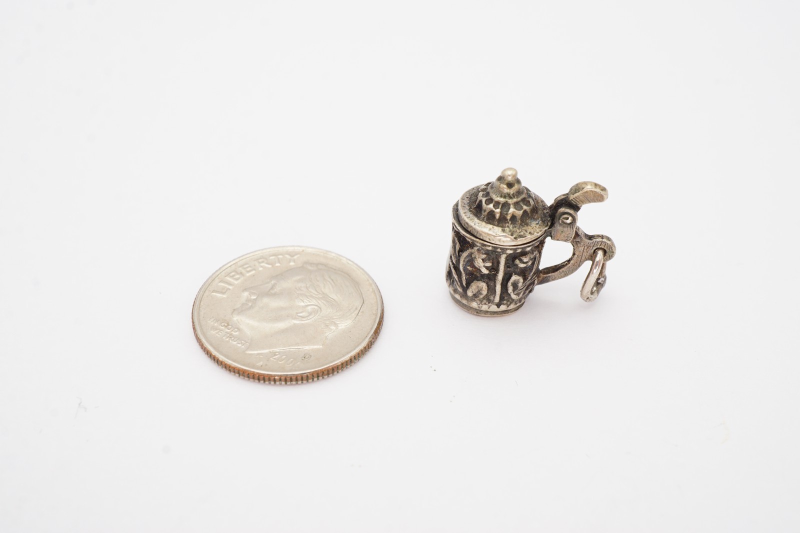 Vintage 835 Silver Beer Stein Charm Articulating