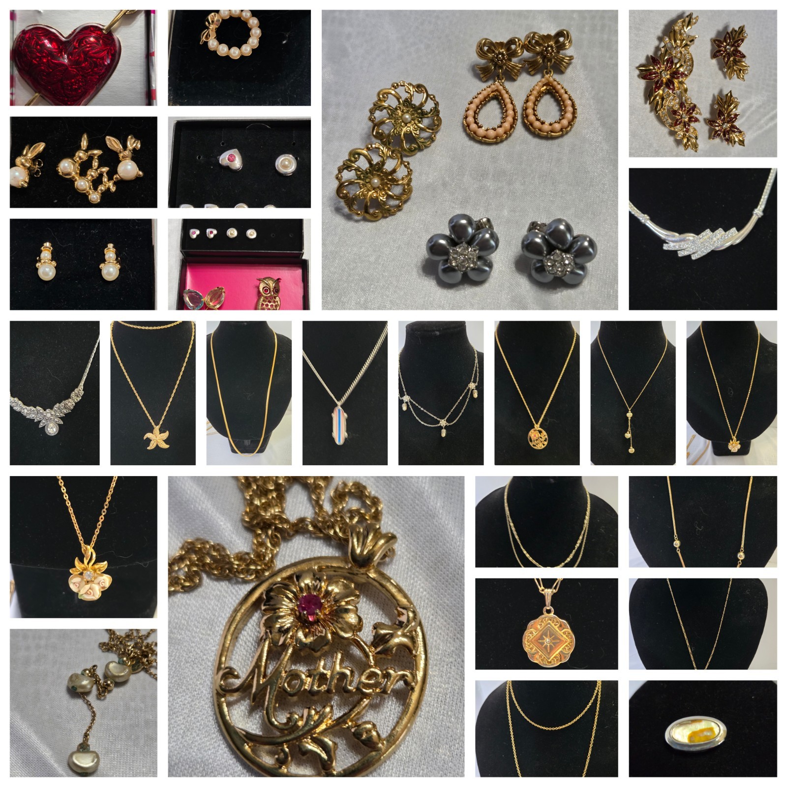 Large Lot Of Avon Jewelry Excellent Condition 25 Pieces Plus Bonus Owl Brooch
