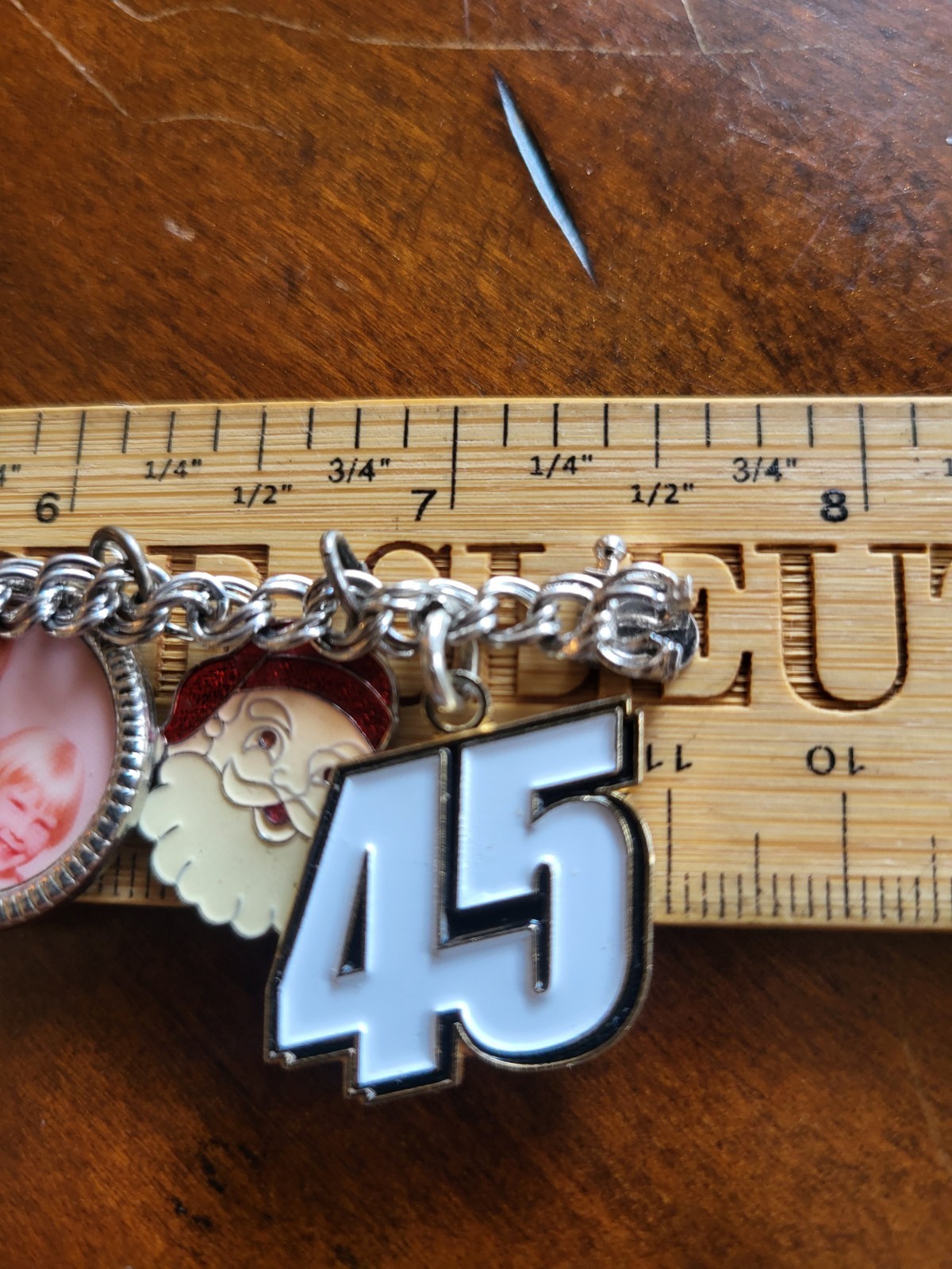 Vintage Silvertone Lightweight Charm Bracelet Mixed Metals Westinghouse 5 YR