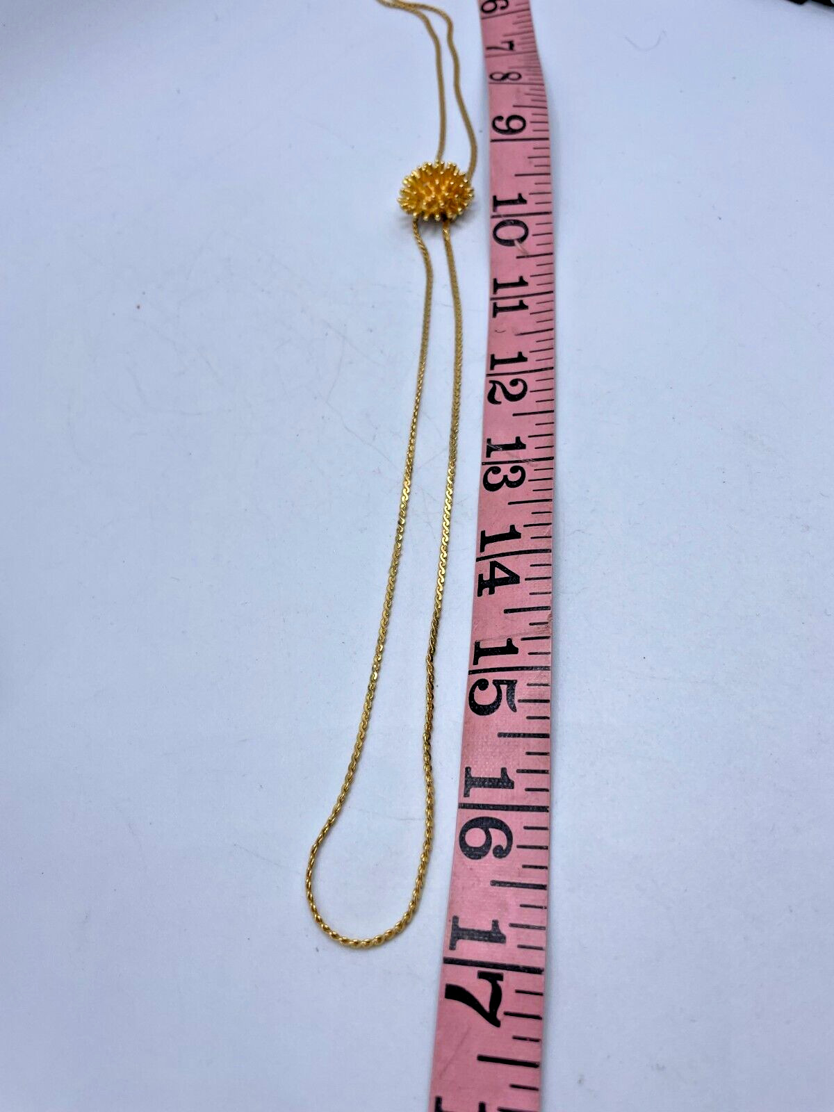 VTG Statement Gold-tone Atomic spiked ball slide-lariat chain necklace