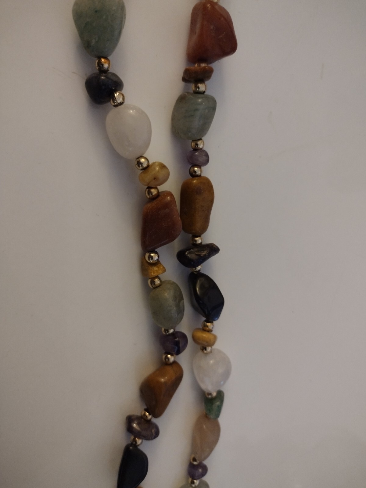 Vintage Gemstone Necklaces 18″ Two Total