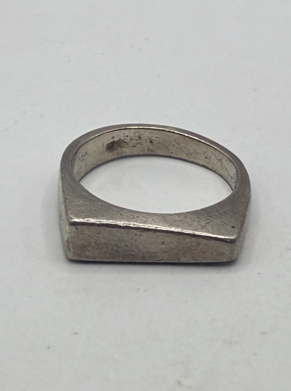 Vintage Silver Square Band Ring Size 6.25 No Stone Metal Fashion Jewelry
