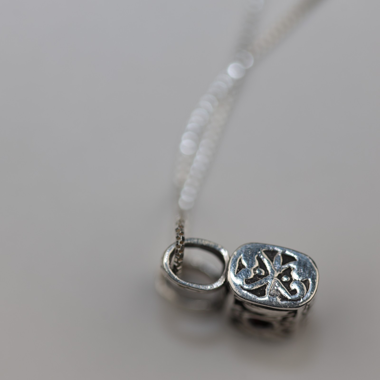 Handbag Locket Amethyst Gemstone Pendant Necklace Sterling Silver