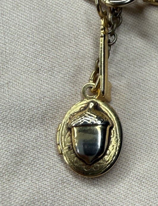 Vintage Multiple Charm Gold Tone Pendant With Some Wear On Gold Tone