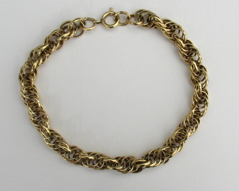 Vintage Gold Filled 7.5” Link Charm Bracelet, 10.5 Grams, 7 1/2″
