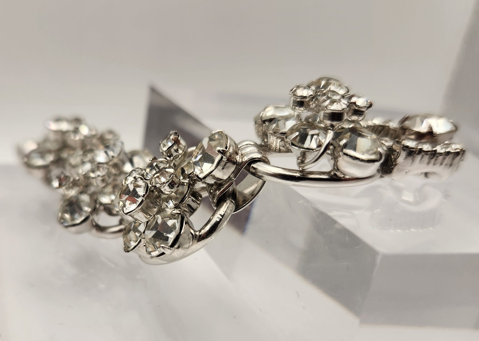 Verified Juliana D&E Ref 5757 Rhinestone Bracelet 5 Link Crystal Vintage 7″ READ