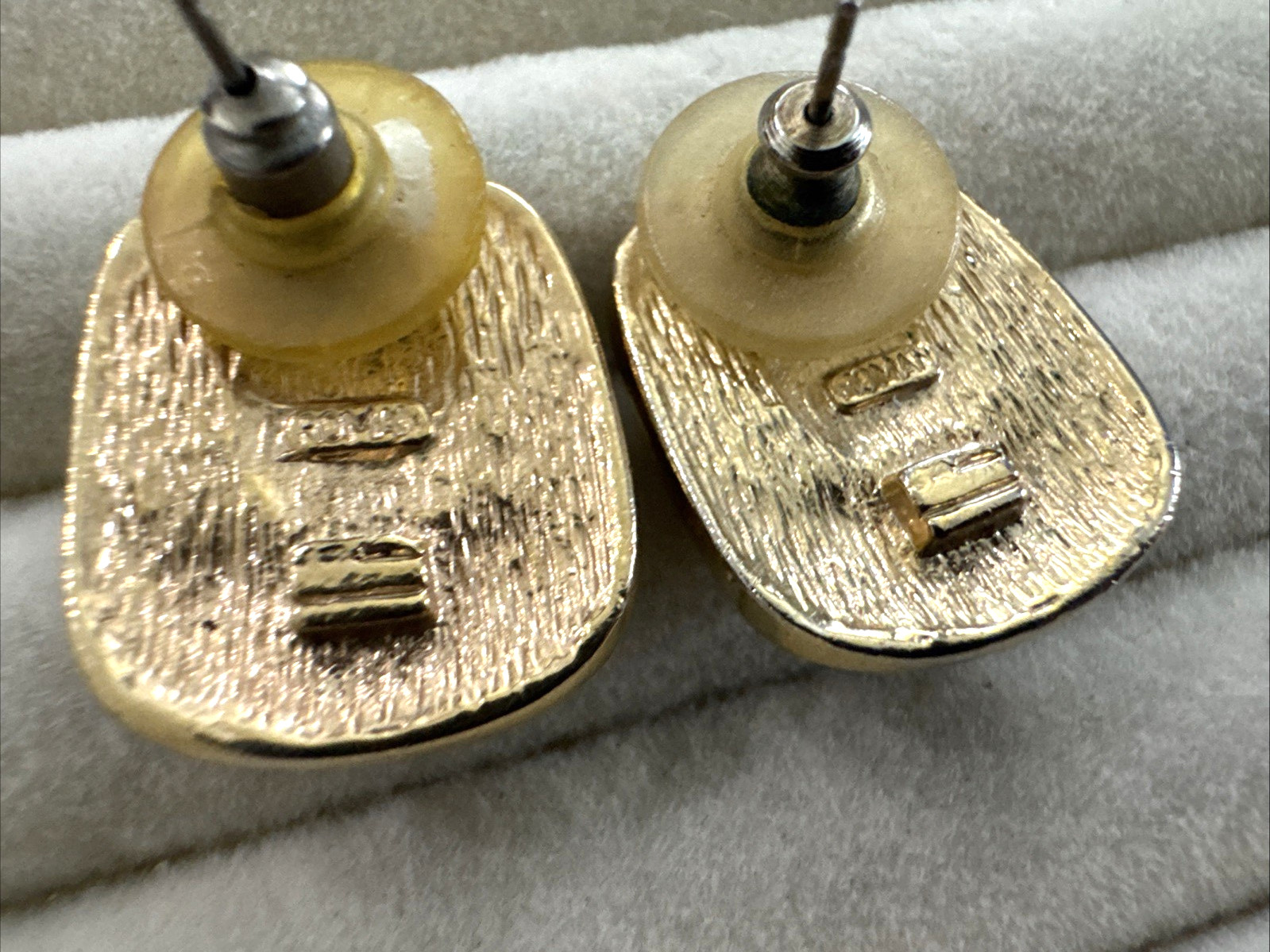 Lot 7 Pair Brutalist Earrings ROMAN Gold Vintage Movie Star Pearl 90s Anne Klein