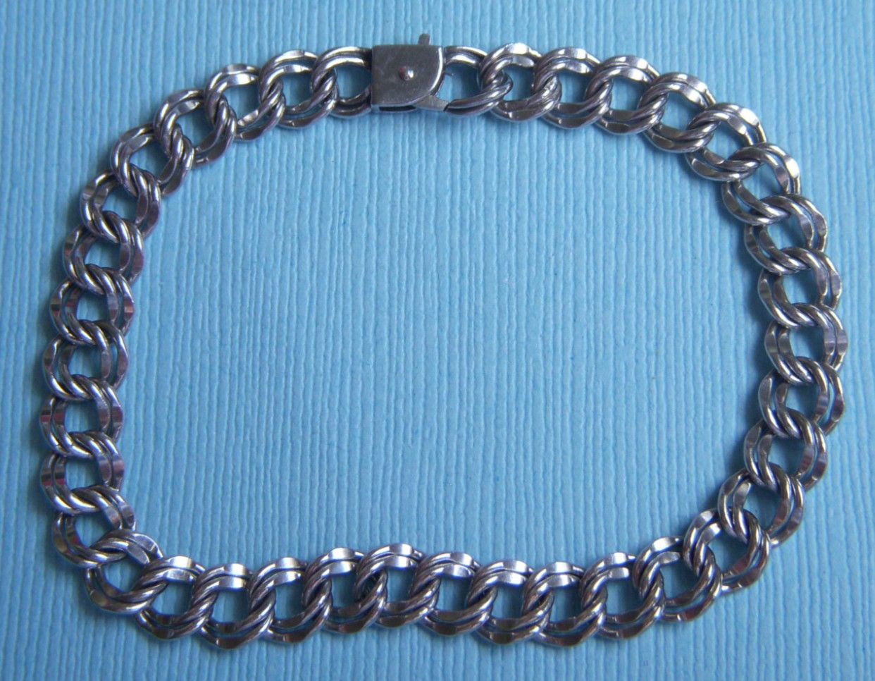 James Avery 7″ medium double curb charm bracelet sterling