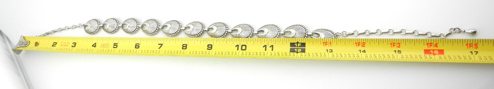 Danecraft Sterling Link Necklace Screw Earrings Scalloped Shell Fan Shape Set