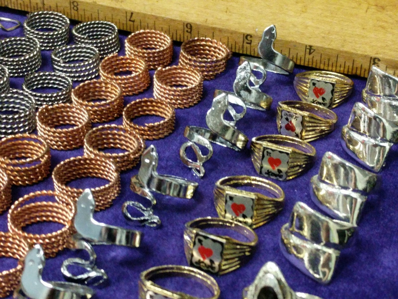 12X Dozen, 1 Gross,144 Pieces Metal Fashion Ring Vintage Costume Fashion Jewelry