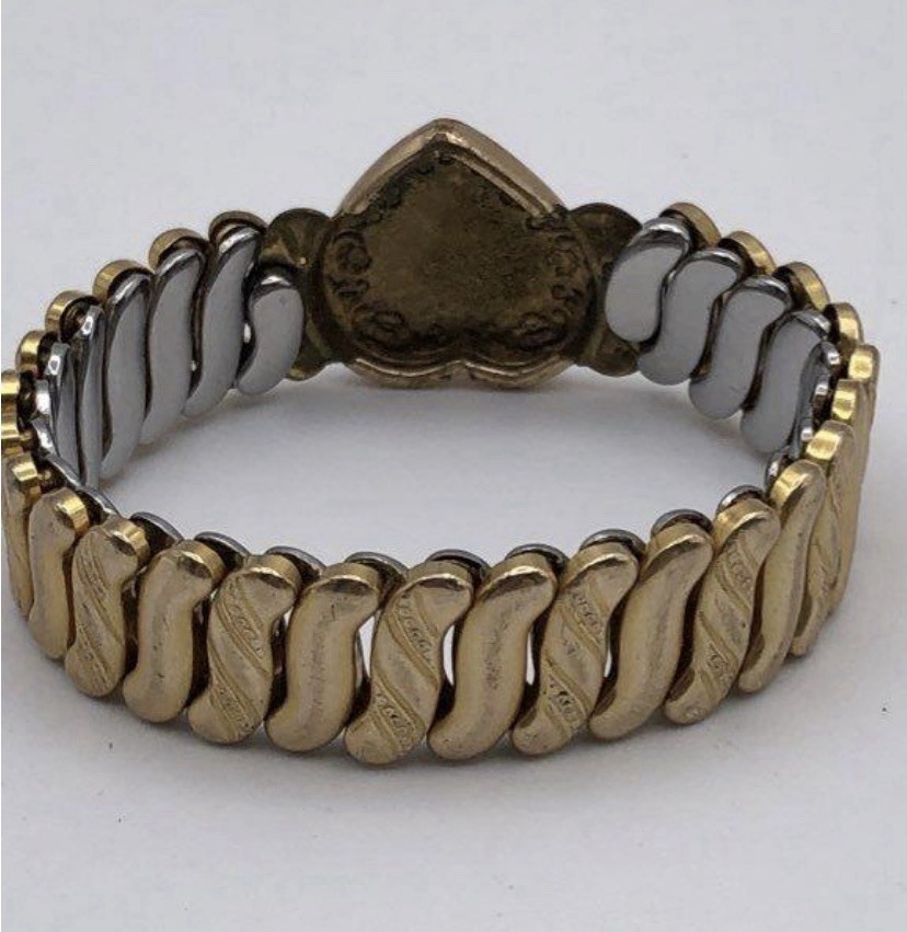 Antique Gold fill Sweetheart expansion bracelet Carmen, 1930s The DFB CO