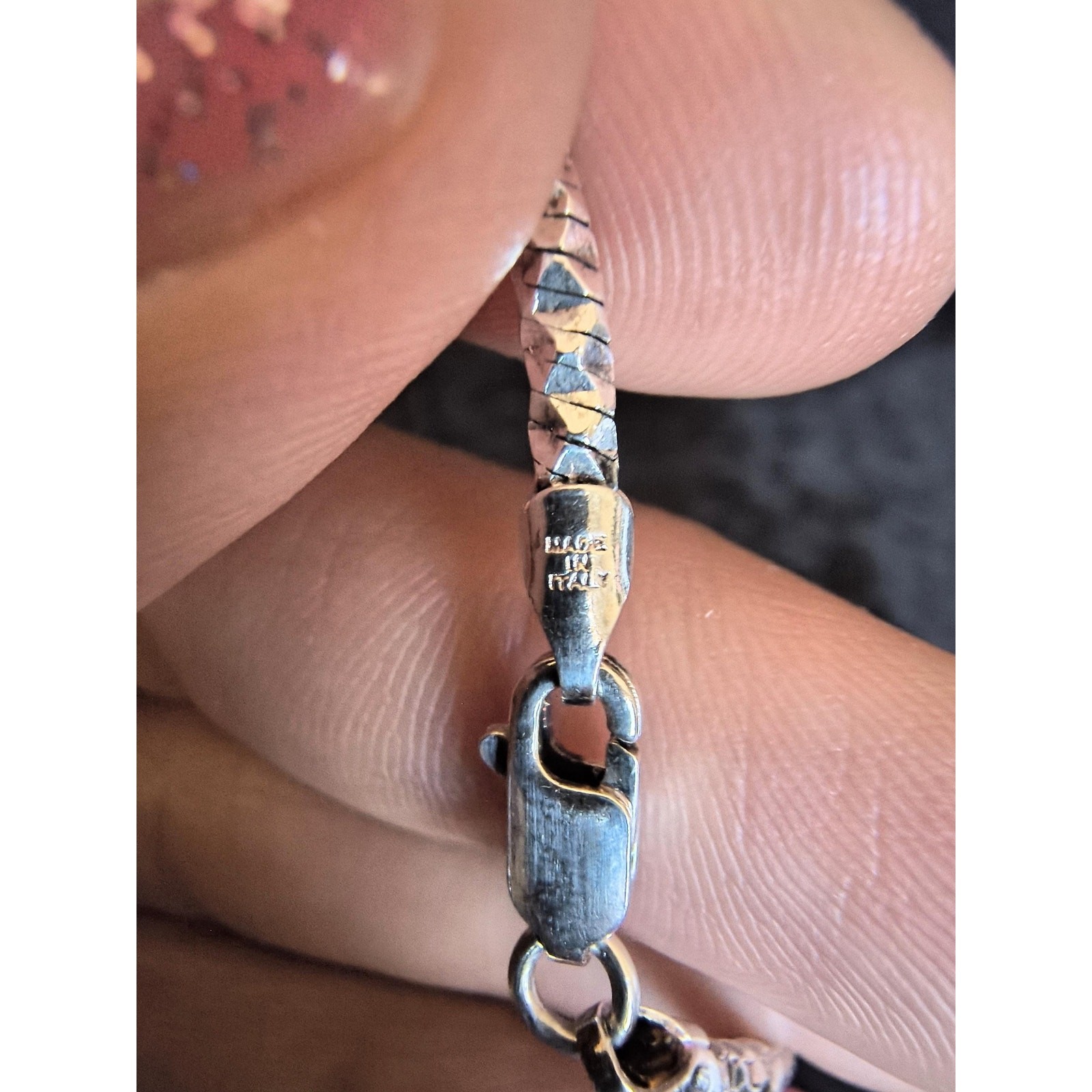 Sterling Silver Gemstone Pendant Necklace & Chain 925 Milor Italy