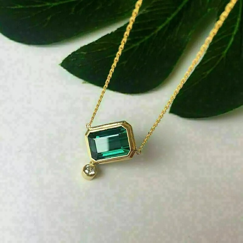 Art Deco Lab created Diamond Purpose & Love Gift Pendent 14K Yellow Gold Finish