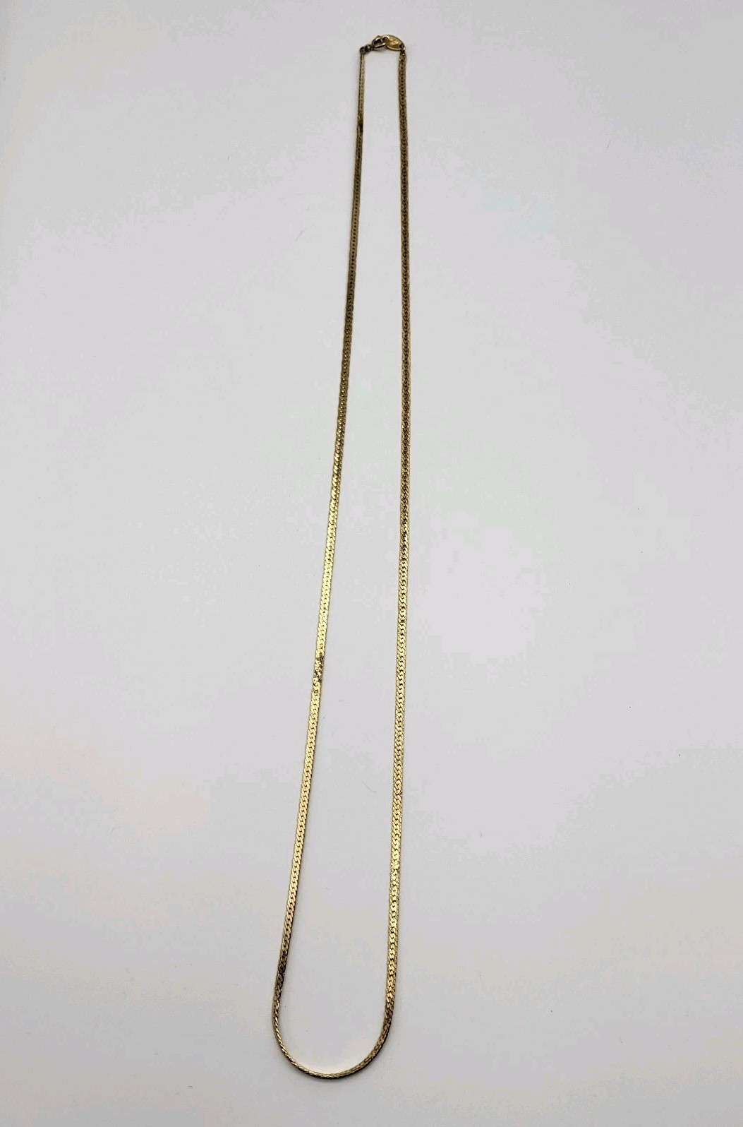 Vintage Trifari Gold Plated Simple Chain Necklace MCM Minimalist