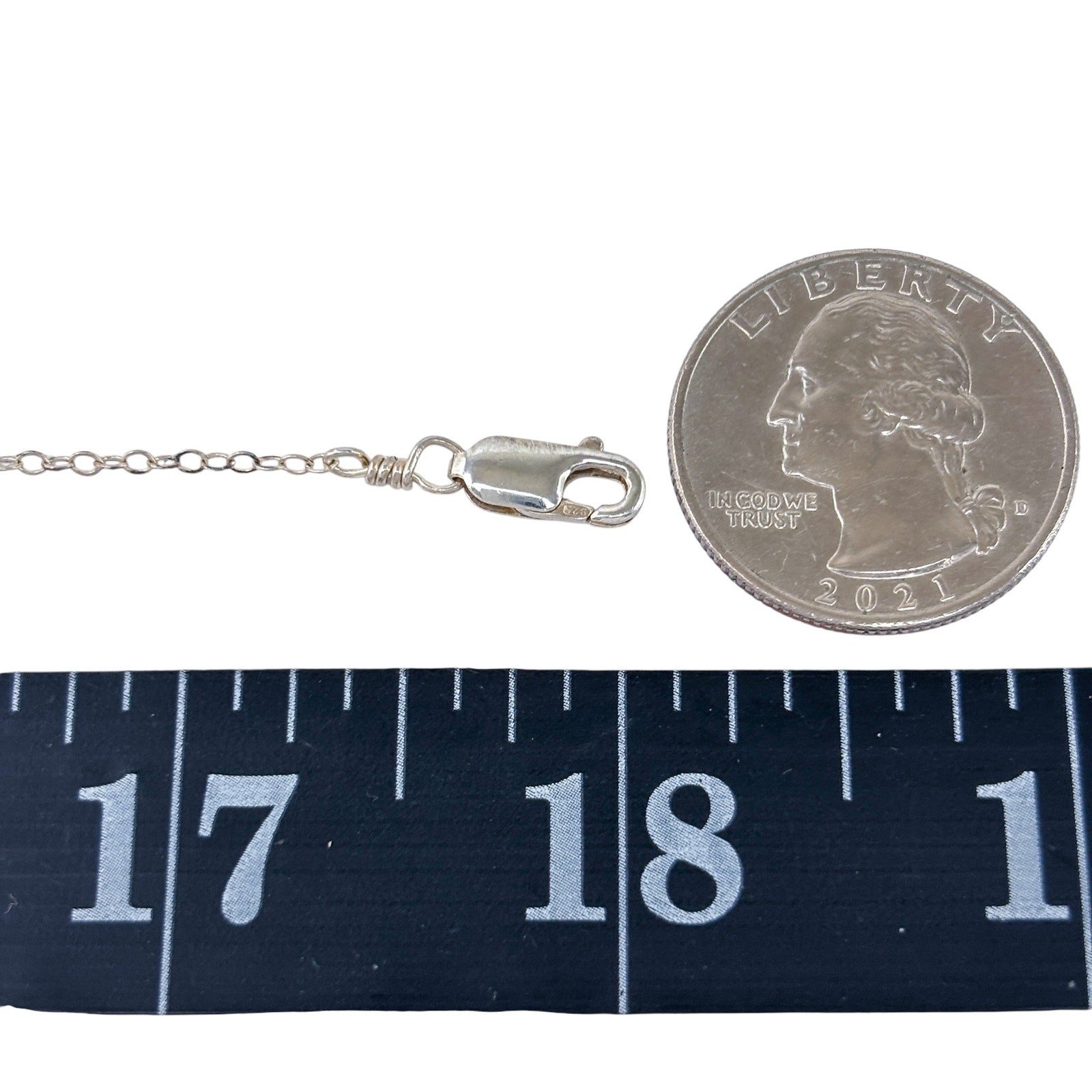 Deb Guyot Sterling Silver 925 Herkimer Quartz Crystal Bar Necklace | 16″-18″