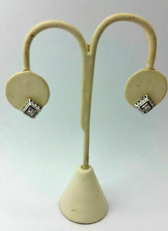 Art Deco Vintage Lab Created Diamond Woman’s Special Antique White Gold Finish