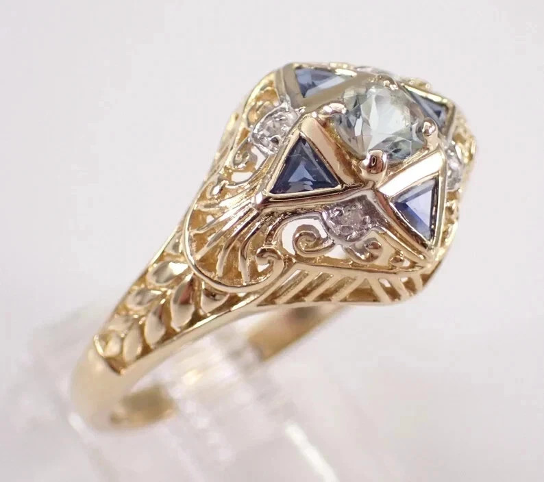 2.5Ct Art Deco Style Lab Created Diamond Engagement Anniversary 14K Gold FN Ring