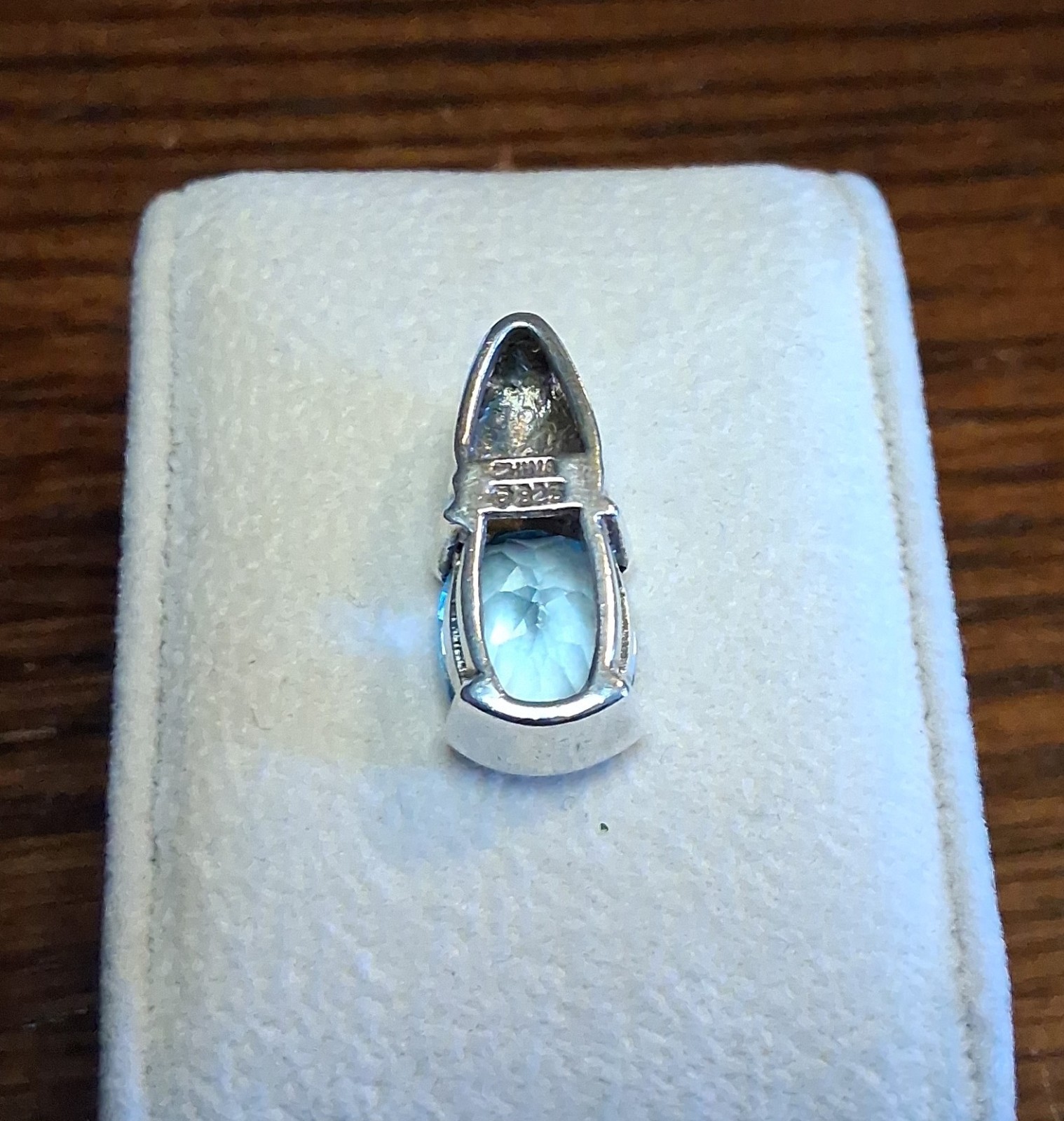 Vintage 1990s Sterling Blue Topaz & Sapphire Pendant 4.8g See Pics/Description