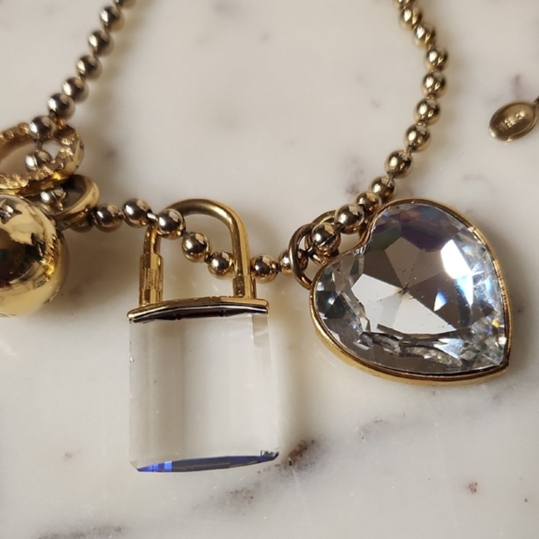 AGATHA PARIS Necklace 4 Charms | Swarovski Crystal Necklace