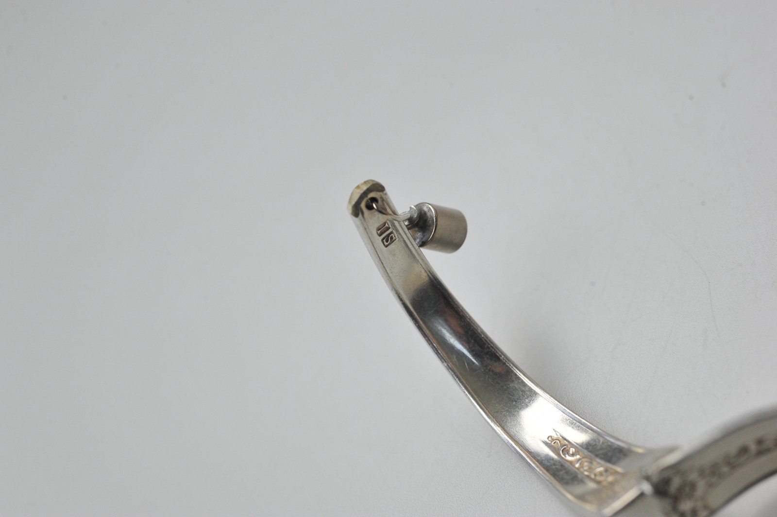Silver plate spoon bracelet victorian floral style hand made small AT15