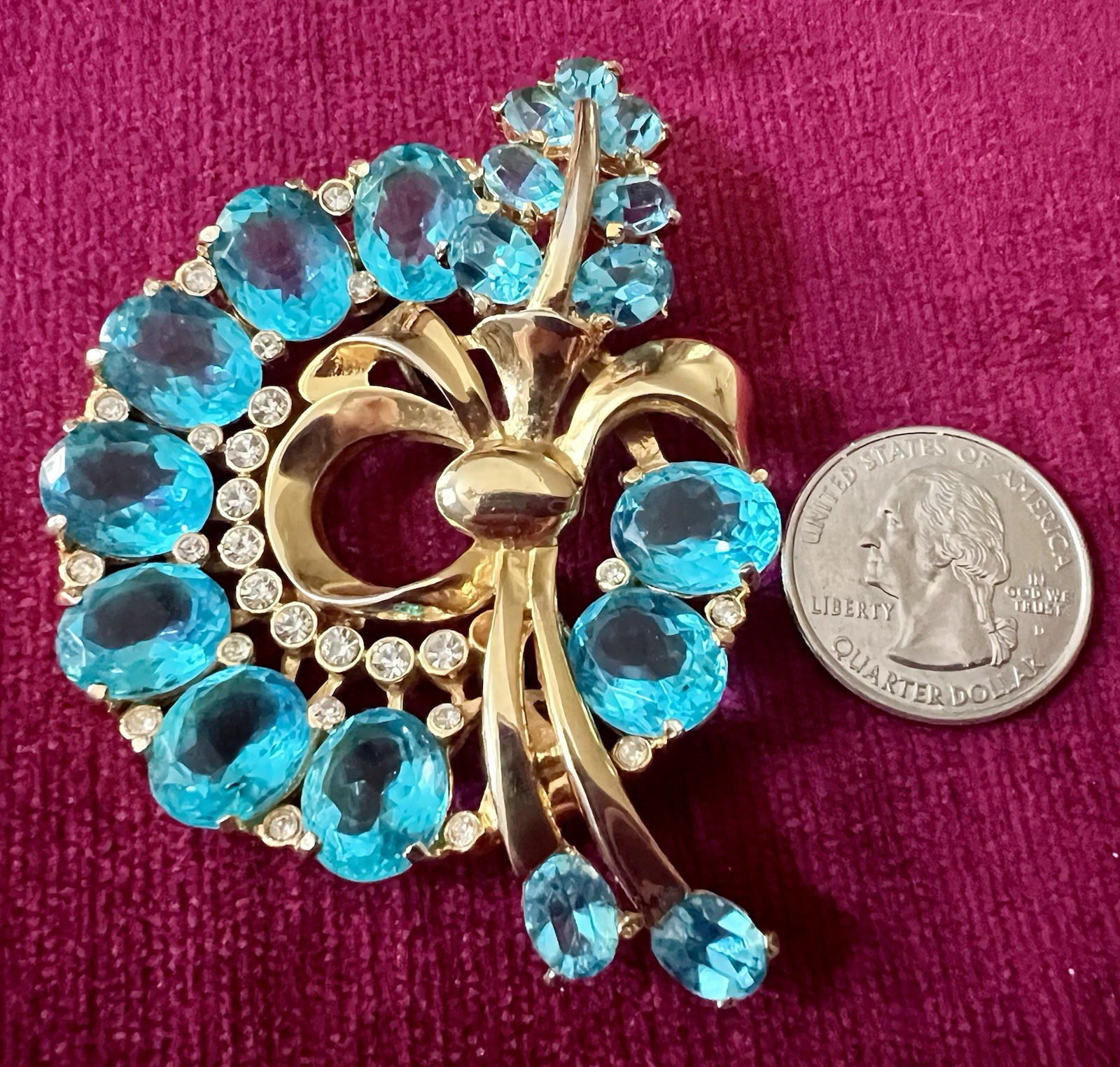 STUNNING VINTAGE RETRO DECO STYLE SIGNED WEINBERG NEW YORK VINTAGE BROOCH