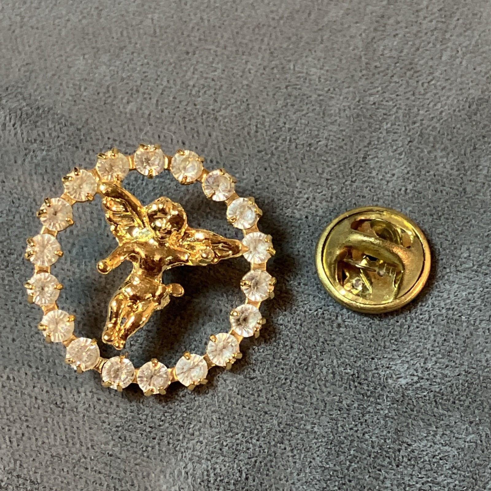 VTG / Modern Costume Jewelry Lot Religious Pocket Shrine Angels Silver Gold Tone