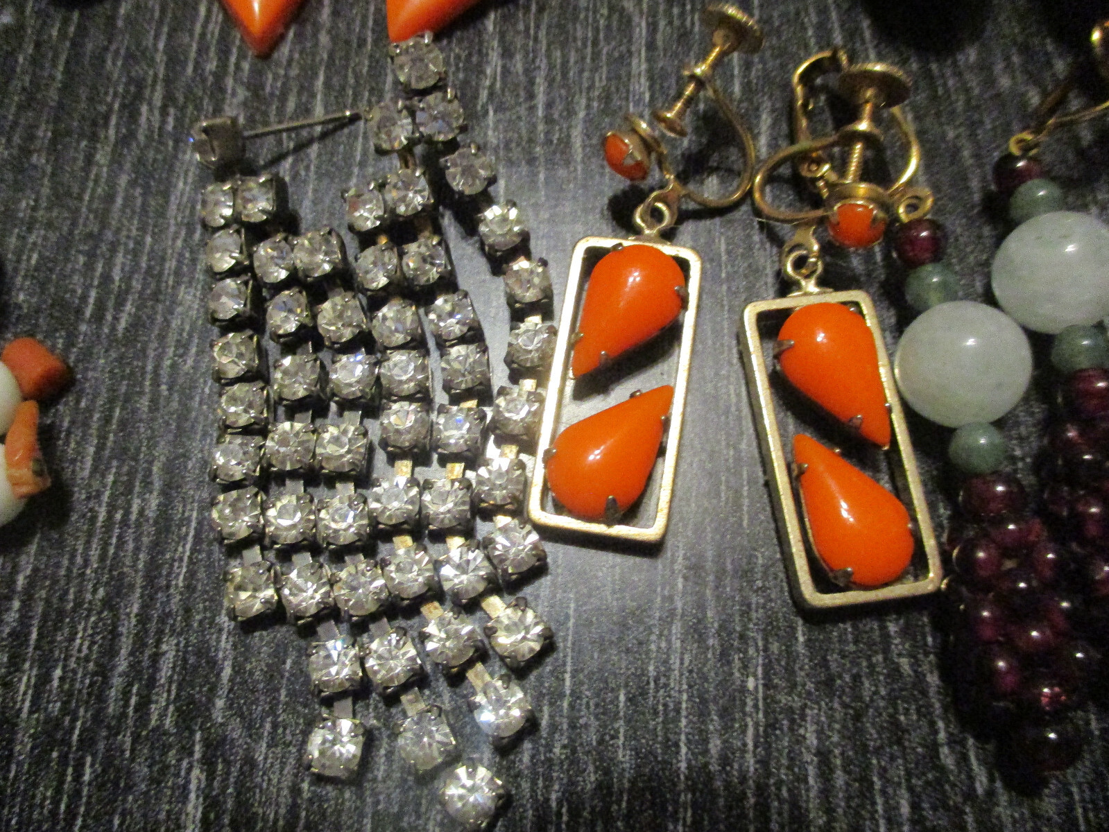 Lot 15 Vtg Estate Assorted Styles Sizes Chandelier Screwback Clip Earrings!48