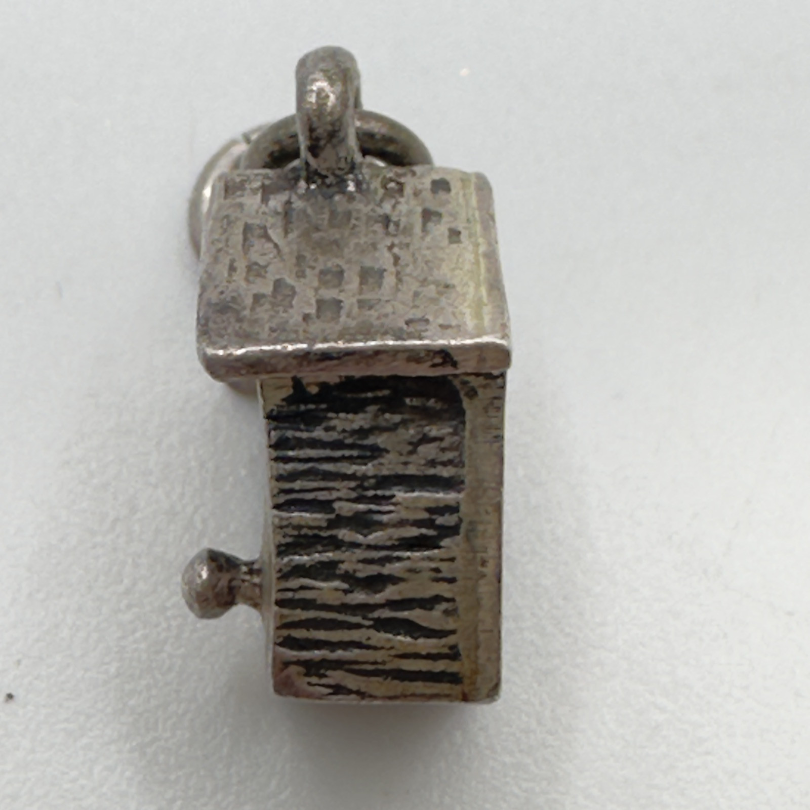 Vintage Sterling Silver Bird House Charm Brown County Silver Co .5 In