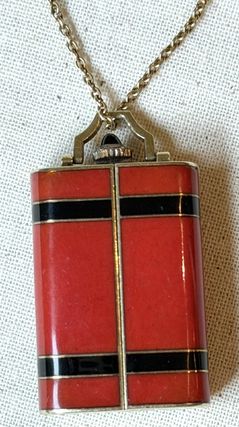 Art Deco 14k Enamel Pendant Watch