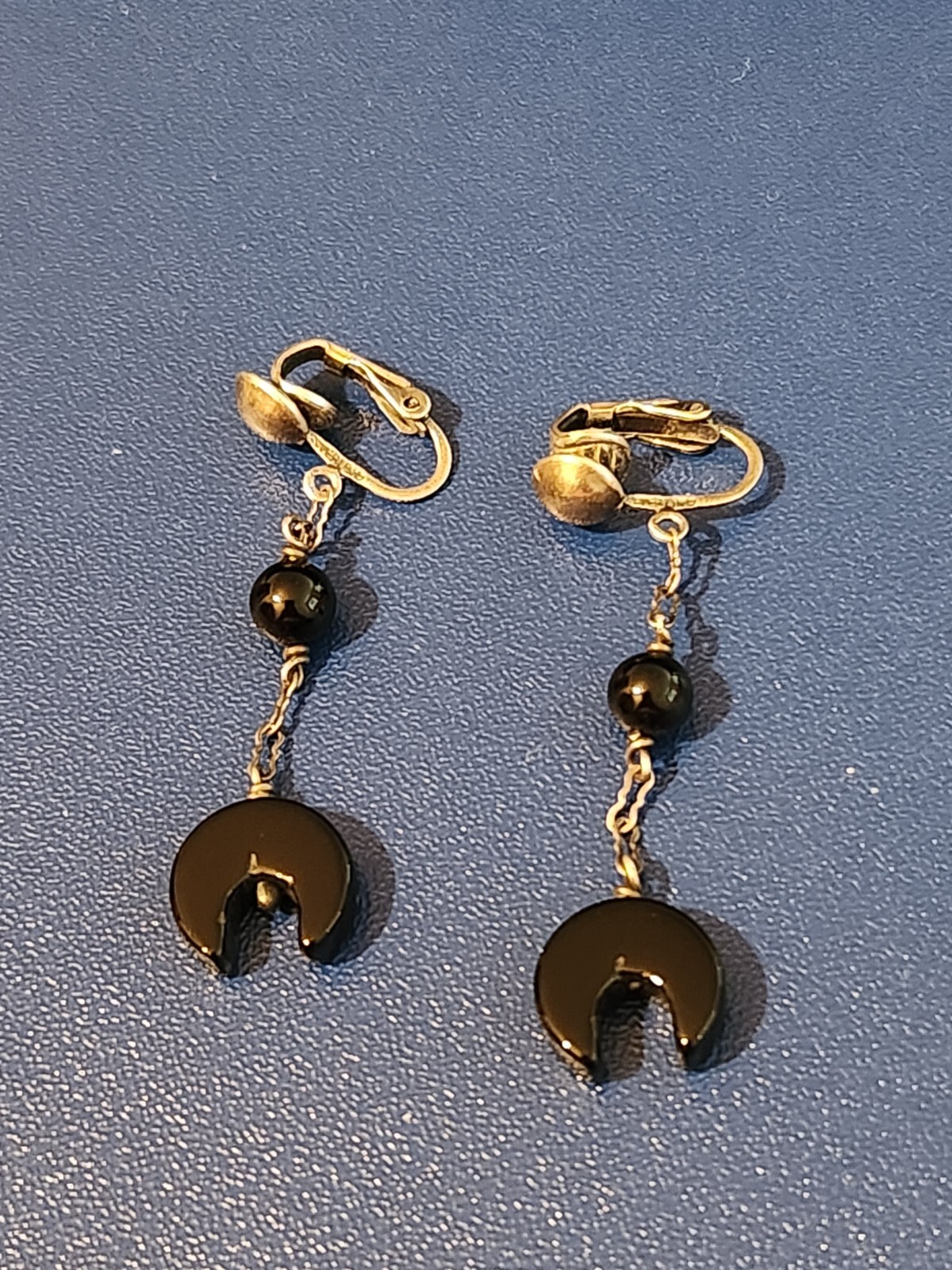 Sterling Silver Onyx Dangle Earrings