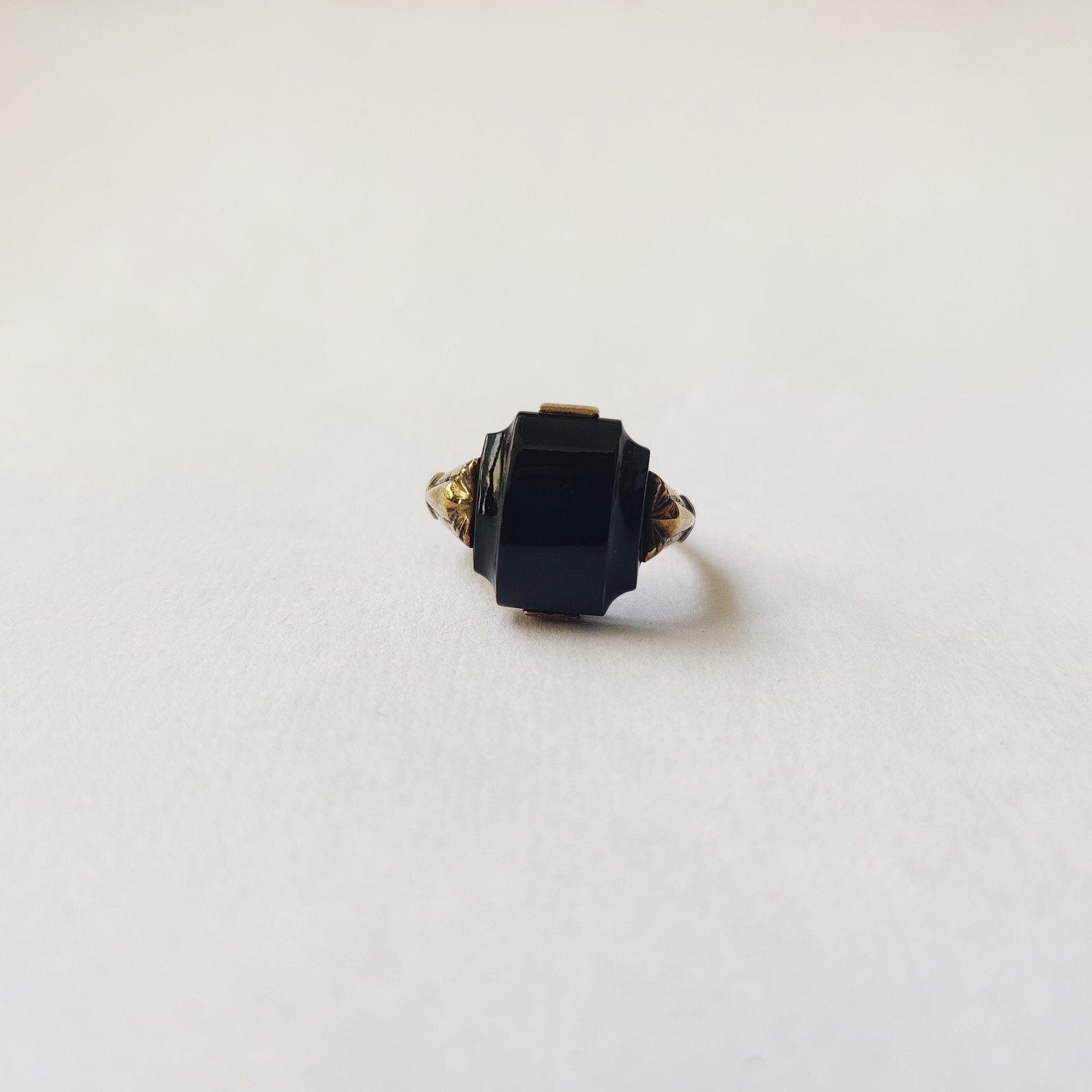 antique 925 silver vintage Victorian art deco handmade black onyx ring best gift
