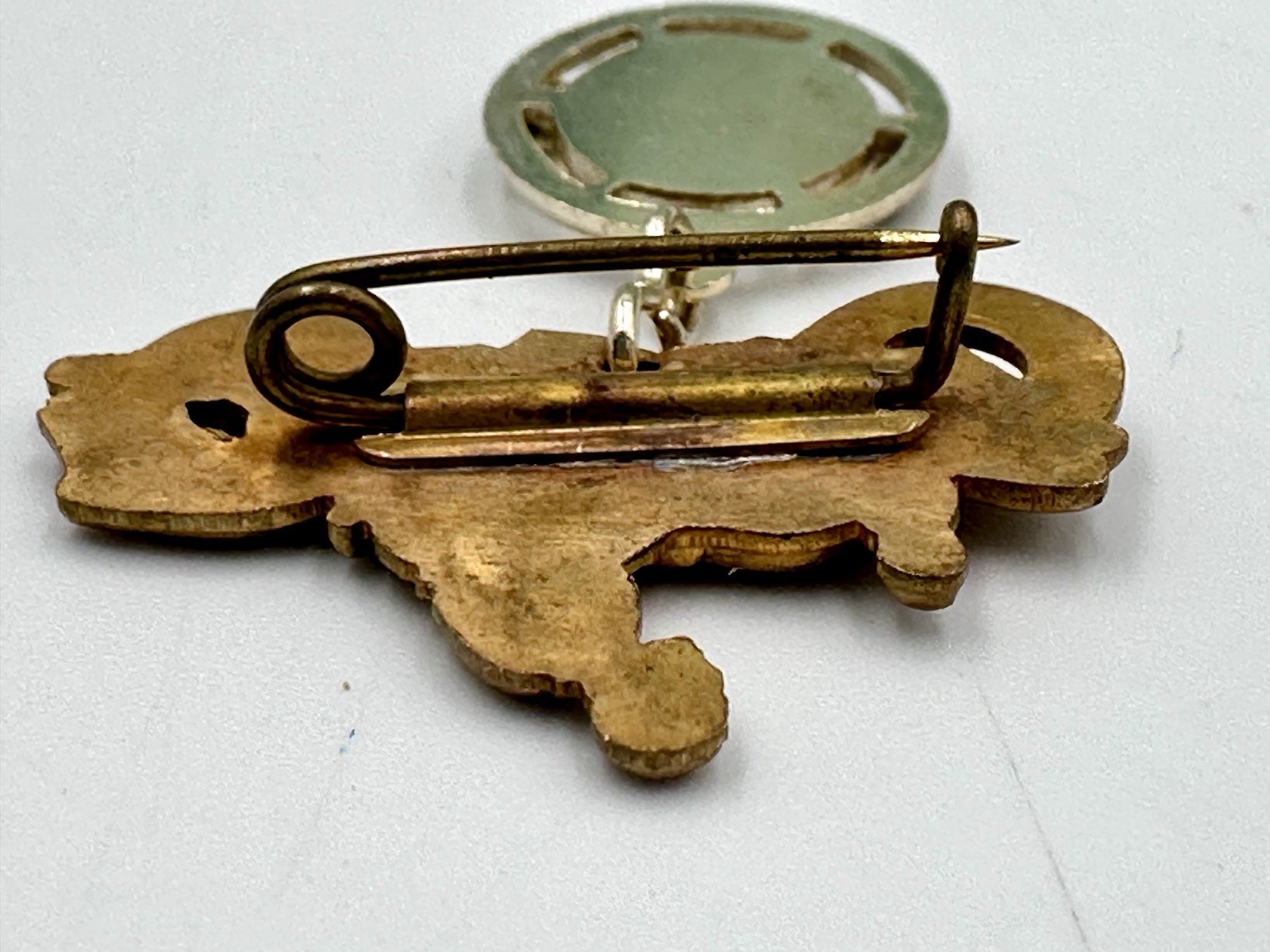 Antique 1930/40’s Brass US Army Harley Davidson Indian Motorcycle Motorcycle Pin