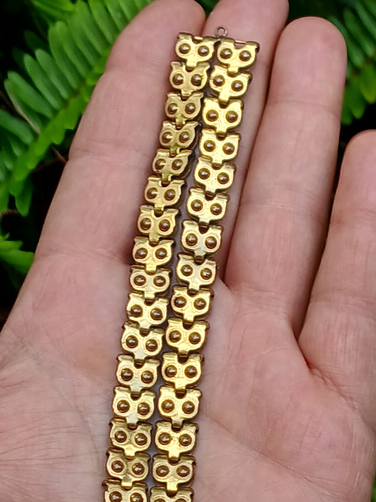 WOW! Antique Victorian Gold Filled Double Row Fancy Tank Tread Link Bracelet