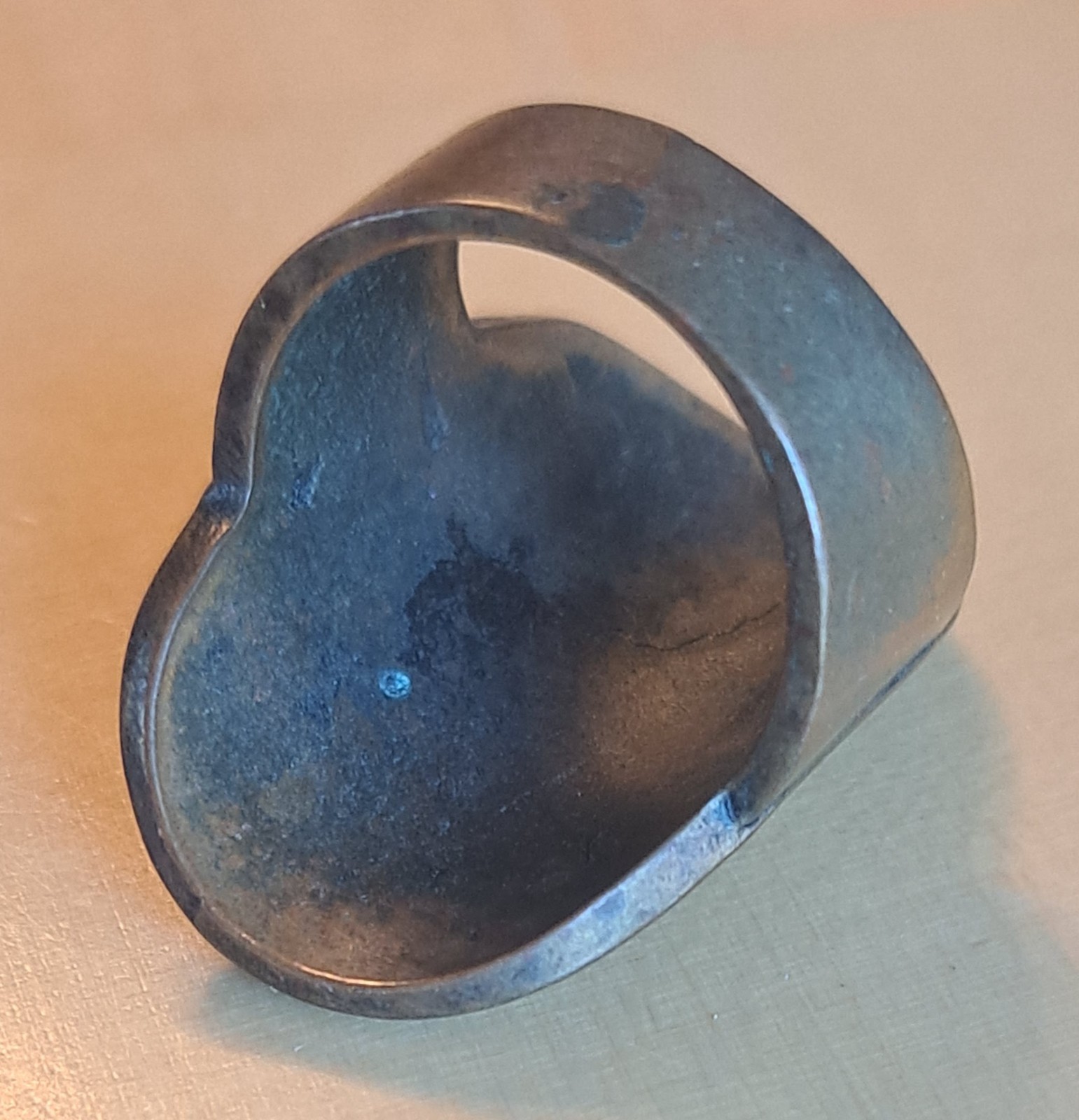 Vintage Copper Elongated Oblong Ring Unknown Size – Metal Detector Find
