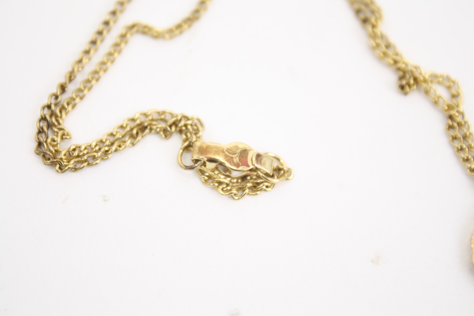 1984 Ronte Beverly Hills 1/2ct Garnet 14k Gold Electroplate Necklace Pendant COA